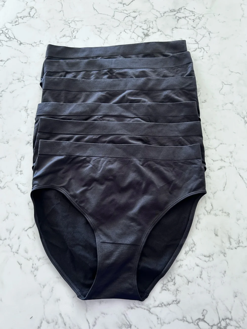 NWOT Quince 6pk Black High Rise Briefs Underwear Size Large
